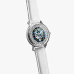 Scottish Guthrie Clan Tartan Crest Badge Silver Automatic Watch Size 46mm
