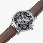 Clan Gladstone Crest & Tartan Knot Sterling Silver Unisex Automatic Watch (Silver) Size 46mm