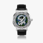 Newlands Scottish Clan Tartan Crest Badge Silver Automatic Watch Size 46mm