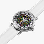 Clephane Scottish Clan Tartan Crest Badge Silver Automatic Watch Size 46mm
