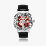 Scottish Macfie Clan Tartan Crest Badge Silver Automatic Watch Size 46mm