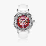 Scottish Lumsden Clan Tartan Crest Badge Silver Automatic Watch Size 46mm