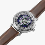 Scottish Baird Clan Tartan Crest Badge Silver Automatic Watch Size 46mm