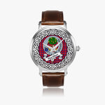 Hamilton Scottish Clan Tartan Crest Badge Silver Automatic Watch Size 46mm