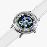 Sempill Scottish Clan Tartan Crest Badge Silver Automatic Watch Size 46mm