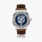 Home Scot Clan Tartan Crest Badge Silver Automatic Watch Size 46mm