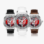 Donnachaidh Scottish Clan Tartan Crest Badge Silver Automatic Watch Size 46mm
