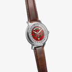 MacColl Scottish Clan Tartan Crest Badge Silver Automatic Watch Size 46mm