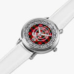 Scottish MacNaughton Clan Tartan Crest Badge Silver Automatic Watch Size 46mm