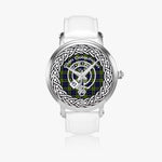 Scottish Colquhoun Clan Tartan Crest Badge Silver Automatic Watch Size 46mm