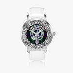 Davidson Clan Tartan Crest Badge Silver Automatic Watch Size 46mm