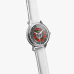 Clan MacKinnon Crest & Tartan Knot Sterling Silver Unisex Automatic Watch (Silver) Size 46mm