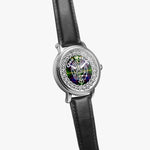 Scottish Watson Clan Tartan Crest Badge Silver Automatic Watch Size 46mm