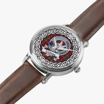 Lindsay Scottish Clan Tartan Crest Badge Silver Automatic Watch Size 46mm
