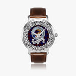 Wedderburn Scottish Clan Tartan Crest Badge Silver Automatic Watch Size 46mm