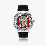 Nicolson Scottish Clan Tartan Crest Badge Silver Automatic Watch Size 46mm