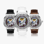 Carnegie Scottish Clan Tartan Crest Badge Silver Automatic Watch Size 46mm