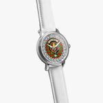 Callander Scottish Clan Tartan Crest Badge Silver Automatic Watch Size 46mm
