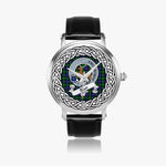 Blair Scottish Clan Tartan Crest Badge Silver Automatic Watch Size 46mm