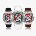 Scott Scottish Clan Tartan Crest Badge Silver Automatic Watch Size 46mm