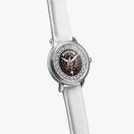 Macdonalds Of Ranald Scottish Clan Tartan Crest Badge Silver Automatic Watch Size 46mm