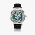 Fairbairn Scottish Clan Tartan Crest Badge Silver Automatic Watch Size 46mm
