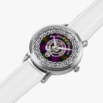 MacDonald of Glengarry Scottish Clan Tartan Crest Badge Silver Automatic Watch Size 46mm
