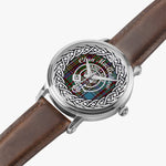 MacAndrew Scottish Clan Tartan Crest Badge Silver Automatic Watch Size 46mm