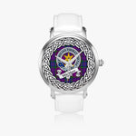 Wardlaw Scottish Clan Tartan Crest Badge Silver Automatic Watch Size 46mm