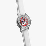 Stuart Scottish Clan Tartan Crest Badge Silver Automatic Watch Size 46mm