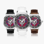 Clan Hamilton Crest & Tartan Knot Sterling Silver Unisex Automatic Watch (Silver) Size 46mm