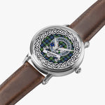 Watson Scottish Clan Tartan Crest Badge Silver Automatic Watch Size 46mm