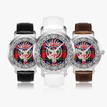 Gillies Scottish Clan Tartan Crest Badge Silver Automatic Watch Size 46mm