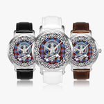 Spalding Scottish Clan Tartan Crest Badge Silver Automatic Watch Size 46mm