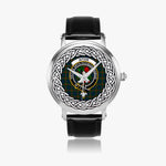 Aiton Scottish Clan Tartan Crest Badge Silver Automatic Watch Size 46mm