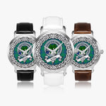 Irvine Scottish Clan Tartan Crest Badge Silver Automatic Watch Size 46mm