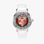 Scottish MacNicol Clan Tartan Crest Badge Silver Automatic Watch Size 46mm