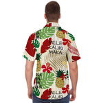 Men Hawaiian Shirt ALO-HO-HO-HA Hawaiian Tropical Holiday Hawaiian Men Short Sleeve Shirt
