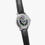 Morrison Morden Clan Tartan Crest Badge Silver Automatic Watch Size 46mm
