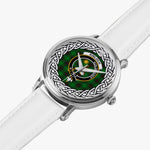 Kinloch Scottish Clan Tartan Crest Badge Silver Automatic Watch Size 46mm