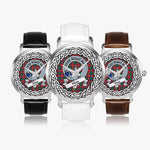 Haig Scottish Clan Tartan Crest Badge Silver Automatic Watch Size 46mm