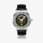 Walkinshaw Scottish Clan Tartan Crest Badge Silver Automatic Watch Size 46mm