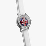 MacLachlan Scottish Clan Tartan Crest Badge Old Silver Automatic Watch Size 46mm