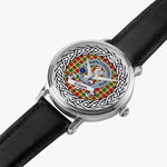 Gibson Scottish Clan Tartan Crest Badge Silver Automatic Watch Size 46mm