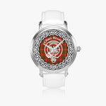 Scottish Bruce Clan Tartan Crest Badge Silver Automatic Watch Size 46mm