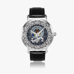 MacDowall Scottish Clan Tartan Crest Badge Silver Automatic Watch Size 46mm