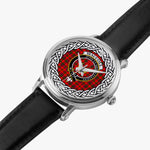 MacColl Scottish Clan Tartan Crest Badge Silver Automatic Watch Size 46mm