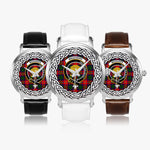Wauchope Scottish Clan Tartan Crest Badge Silver Automatic Watch Size 46mm