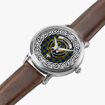 Arnott Scottish Clan Tartan Crest Badge Silver Automatic Watch Size 46mm
