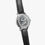 Gladstone Scottish Clan Tartan Crest Badge Silver Automatic Watch Size 46mm